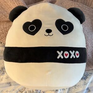 Squishmallows Heart-Eyed Panda Plush - Black and White